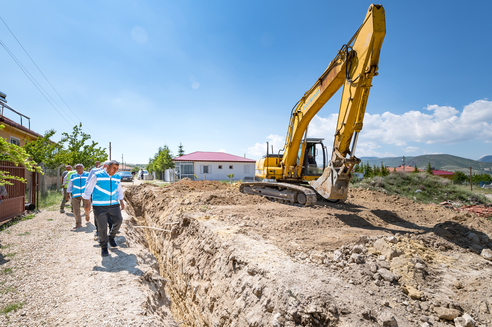 Akçadağ Kepez Mahallesinde kanalizasyon çalışması