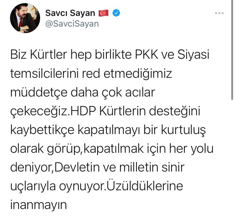 Başkan Sayan: 