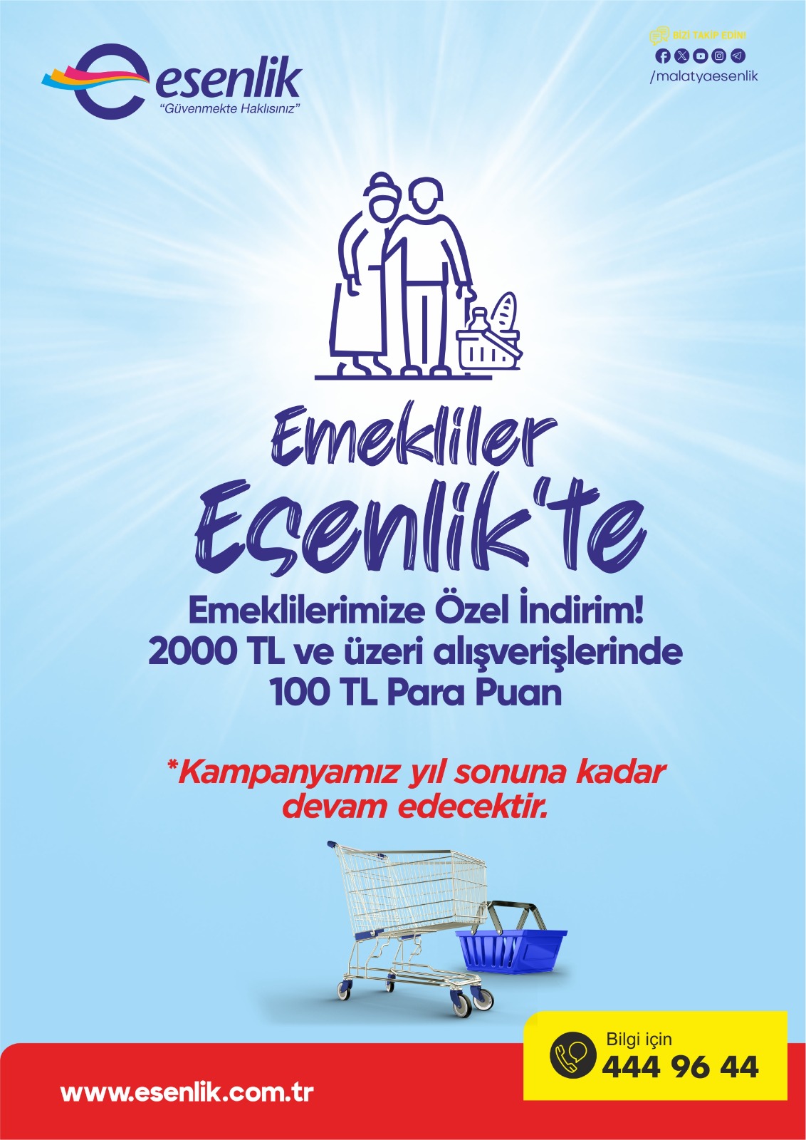 ESENLİK MARKETLERDEN EMEKLİLERE ÖZEL KAMPANYA