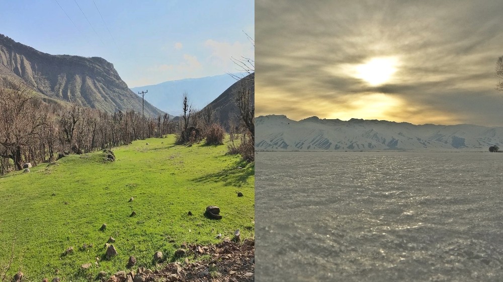 Hakkari´de iki mevsim bir arada
