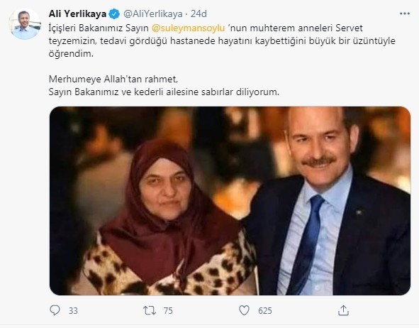 İstanbul Valisi Ali Yerlikaya´dan, Süleyman Soylu´ya baş sağlığı
