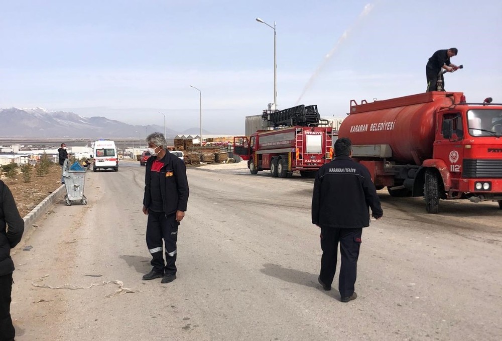 Karaman´da bir depoda yaşanan amonyak gazı sızıntısı paniğe yol açtı
