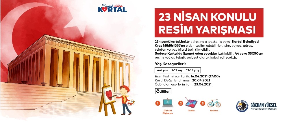 Kartal Belediyesi´nden 23 Nisan´a özel ödüllü resim ve şiir yarışması
