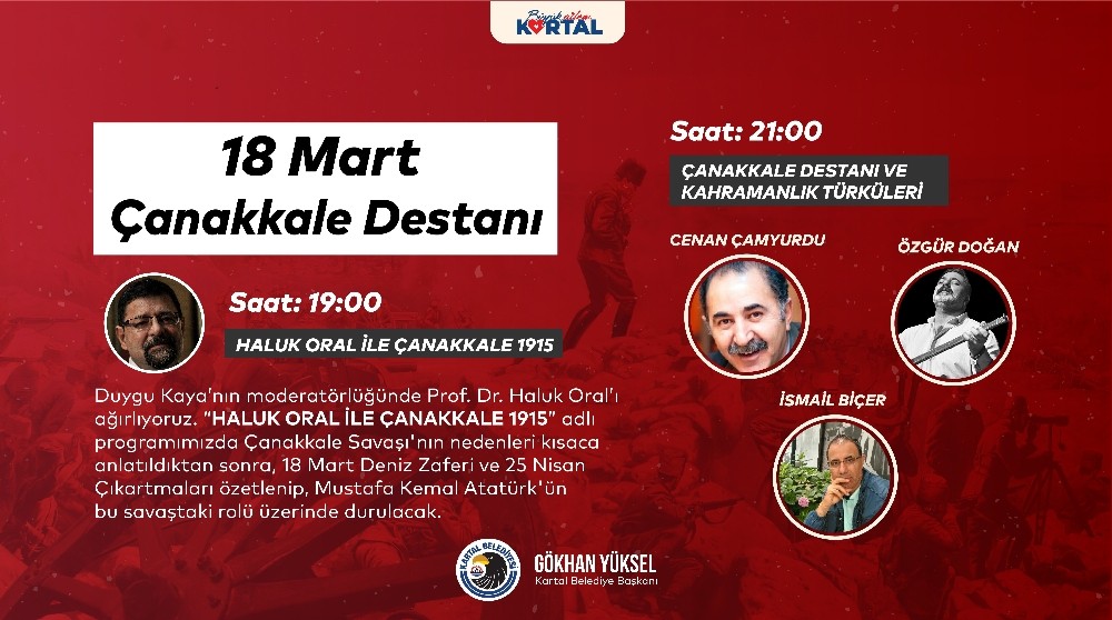 Kartal Belediyesi´nden Çanakkale Zaferi´nin 106. yıl dönümüne özel etkinlikler
