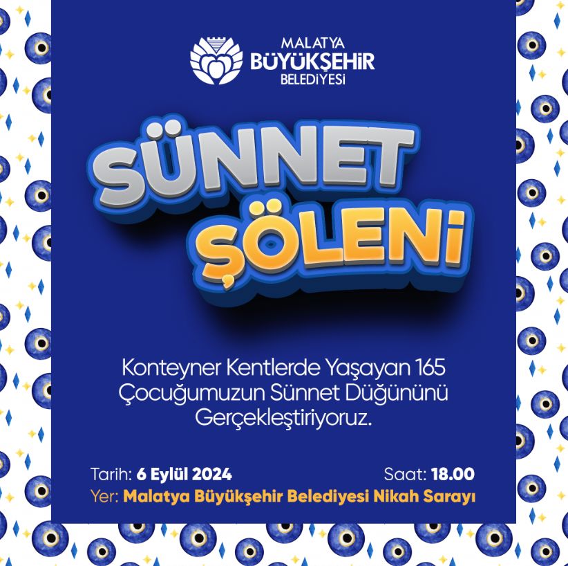 Malatya'da 165 Çocuk Sünnet Şöleninde Buluşacak