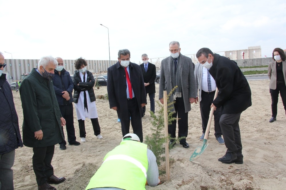 Tekirdağ´da sağlık çalışanları için binlerce fidan dikildi
